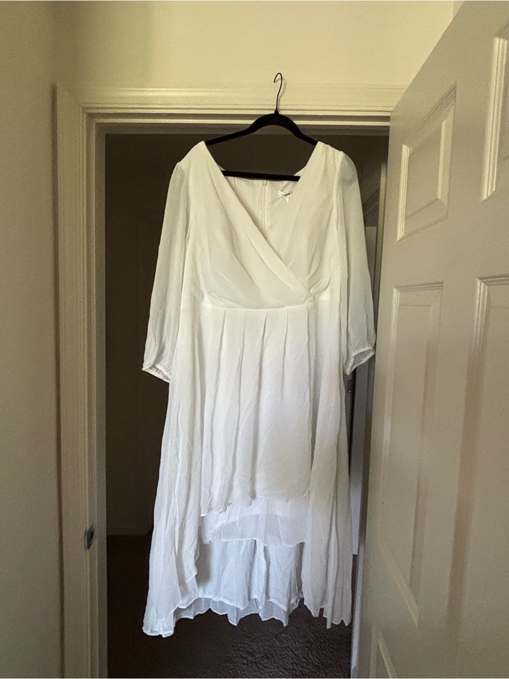 Ever Pretty White V-Neck Maxi Dress